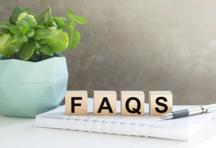 FAQ when there are three wooden blocks put together on a tabletop