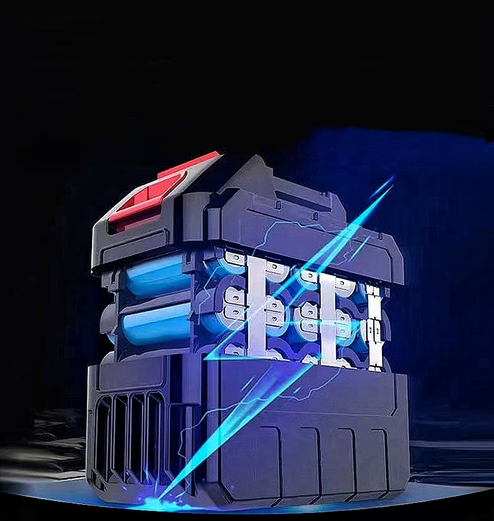 assembly workers inspecting makita style cordless tools on production belt