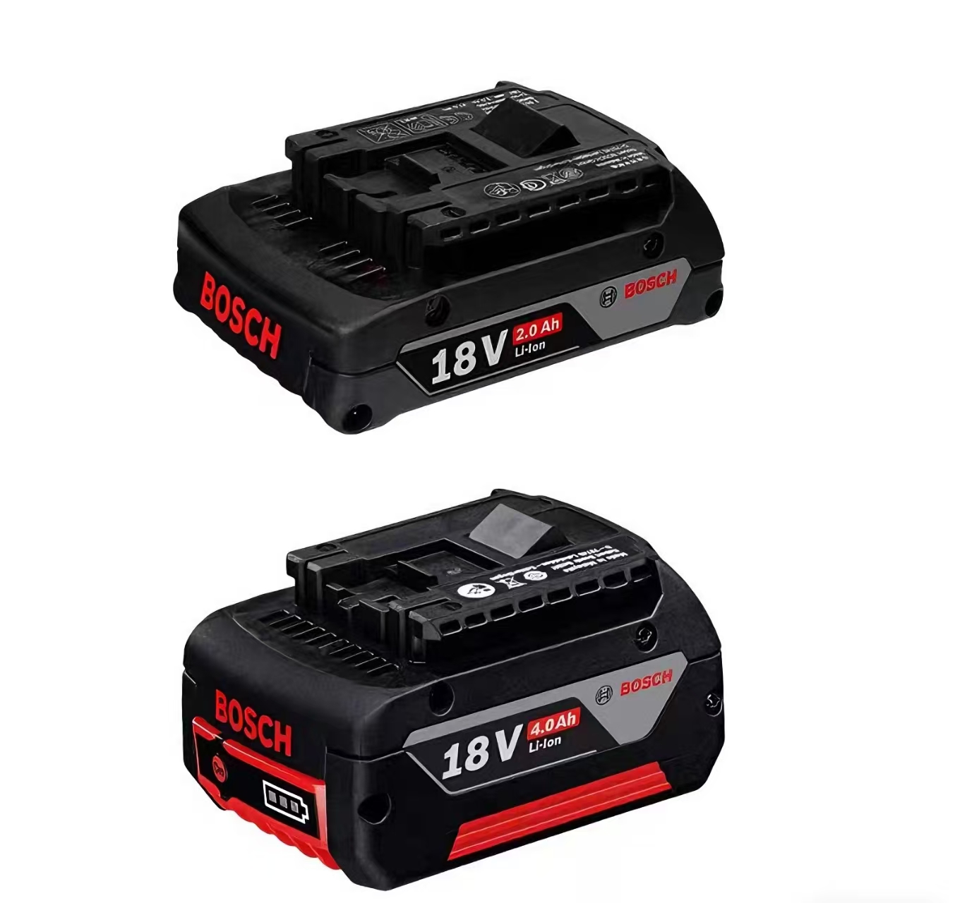 pair of bosch 18v lithium ion batteries for cordless power tools