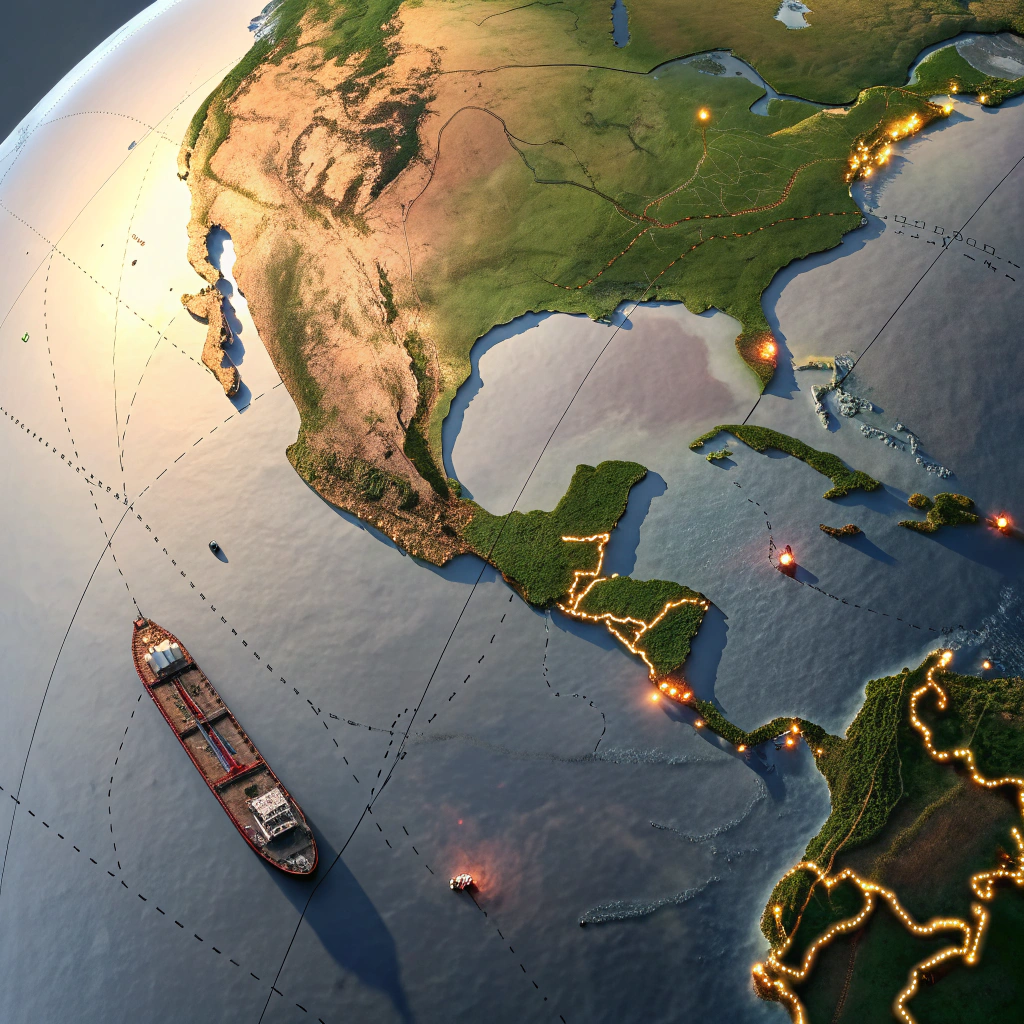 global map highlighting black plus decker power tool manufacturing and shipping routes